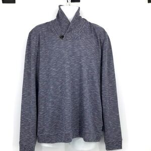 Ted Baker London Shawl Collar Gray Lightweight Pullover Sweater Men's XL